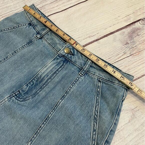ba&sh Faded Denim Lady Skirt Midi Size 3 = US Large - Picture 6 of 12
